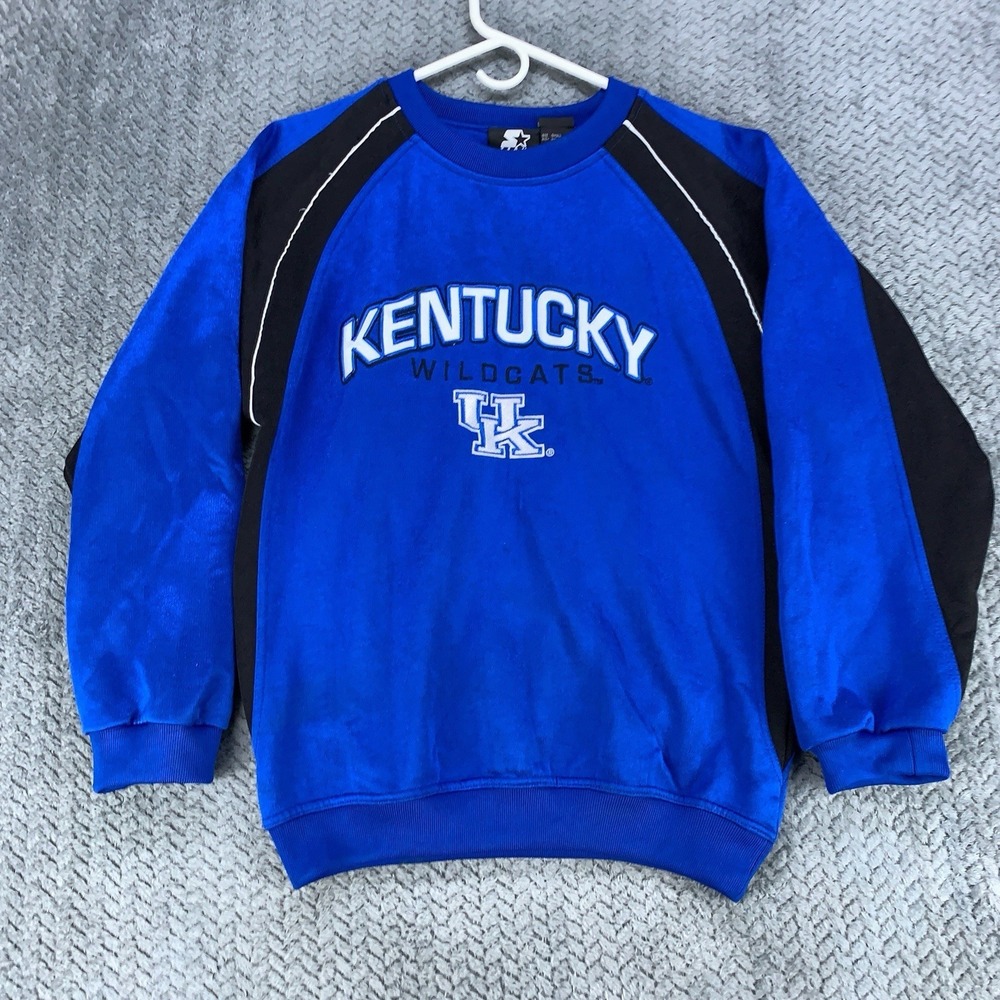 Vintage Kentucky Wildcats Sweatshirt Mens Small Blue 90s Plush Soft Team Starter